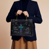 Unshaken - Psalm 46:5 Leather Handbag