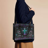 Unshaken - Psalm 46:5 Leather Handbag