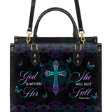 Unshaken - Psalm 46:5 Leather Handbag