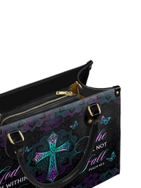 Unshaken - Psalm 46:5 Leather Handbag