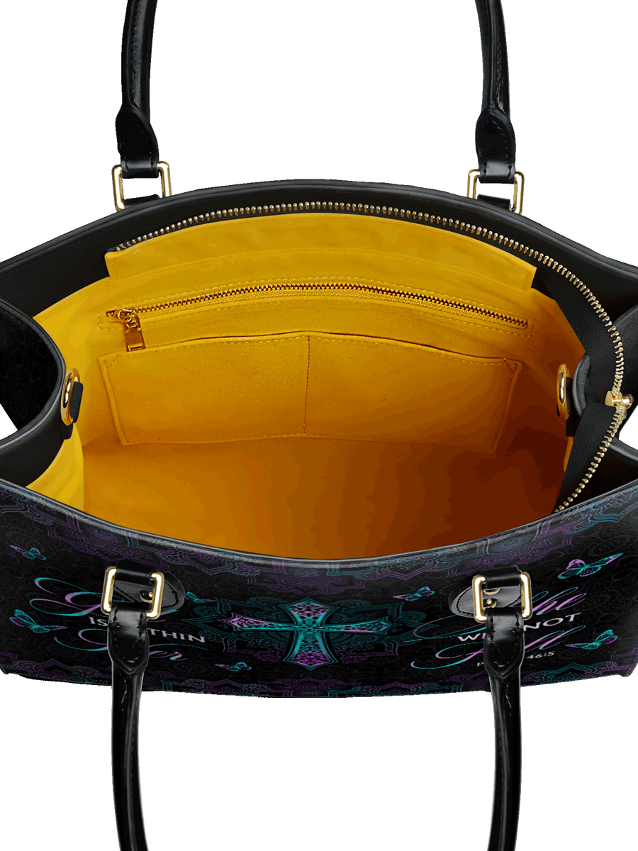 Unshaken - Psalm 46:5 Leather Handbag