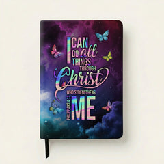 Strength - Philippians 4:13 Leather Prayer Journal
