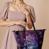 "Limitless" - Philippians 4:13 Leather Tote Bag