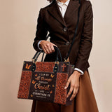 "Believe" - Philippians 4:13 Leather Handbag