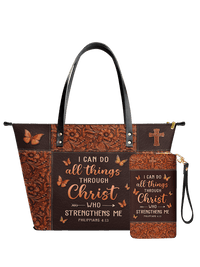 Believe - Philippians 4:13 Leather Tote Bag Deal