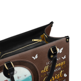 "Rise" - Philippians 4:13 Leather Handbag