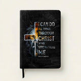 Mighty - Philippians 4:13 Leather Prayer Journal