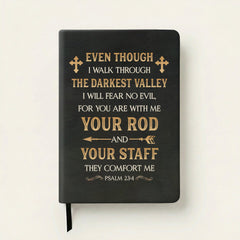 Comfort - Psalm 23:4 Leather Prayer Journal