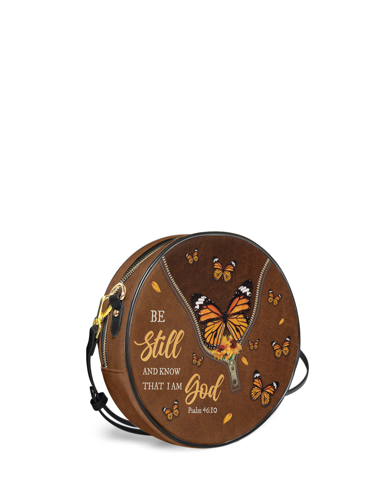 Serene - Psalm 46:10 Circle Crossbody Bag