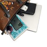 "Serene" - Psalm 46:10 Leather Tote Bag