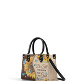 Presence - Psalm 46:10 Small Leather Handbag