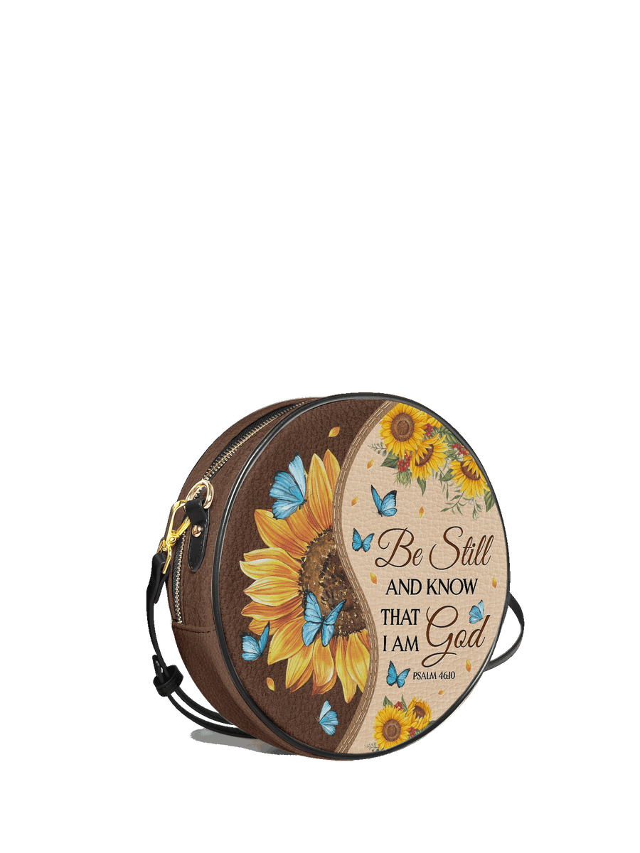 Presence - Psalm 46:10 Circle Crossbody Bag