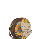 "Presence" - Psalm 46:10 Circle Crossbody Bag