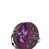 "Courage" - Joshua 1:9 Circle Crossbody Bag