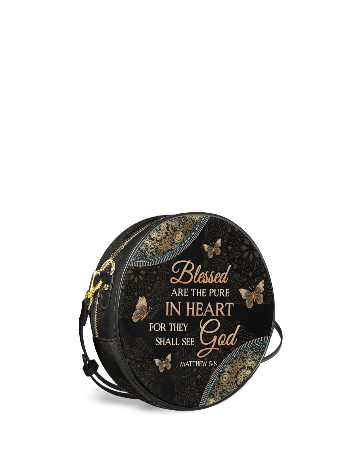 Pure - Matthew 5:8 Circle Crossbody Bag