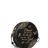 Pure - Matthew 5:8 Circle Crossbody Bag