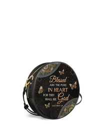 Pure - Matthew 5:8 Circle Crossbody Bag