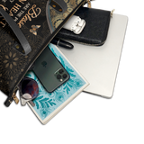 "Pure" - Matthew 5:8 Leather Tote Bag