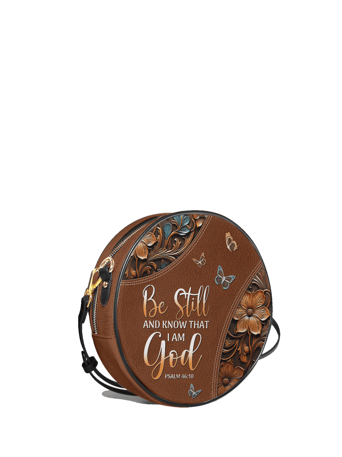 Stillness - Psalm 46:10 Circle Crossbody Bag