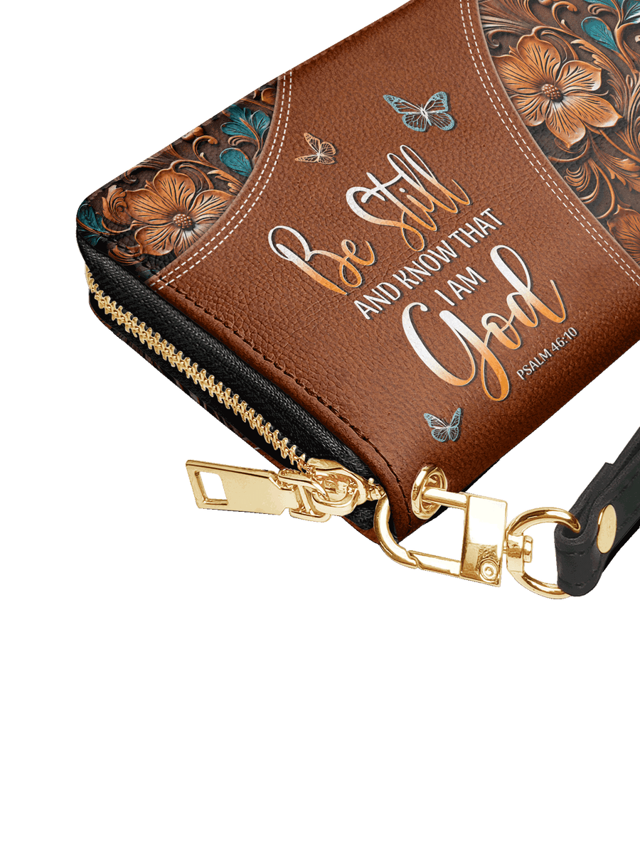 Stillness - Psalm 46:10 Leather Wallet Deal