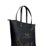 Faith Elegant Flower Leather Tote Bag
