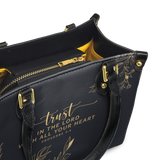 Trust - Proverbs 3:5 Small Leather Handbag