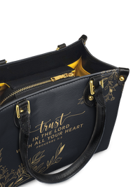 Trust - Proverbs 3:5 Small Leather Handbag