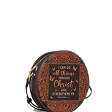 "Believe" - Philippians 4:13 Circle Crossbody Bag