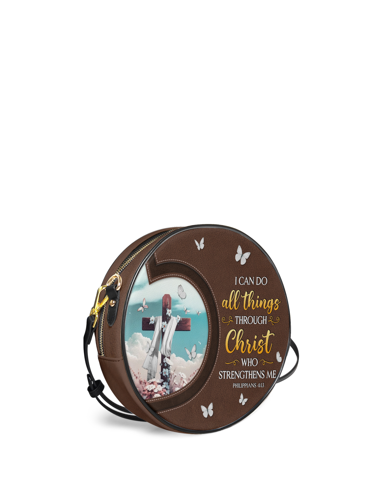 Rise - Philippians 4:13 Circle Crossbody Bag