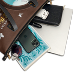 "Rise" - Philippians 4:13 Leather Tote Bag