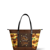 "Renew" - Jeremiah 29:11 Leather Tote Bag