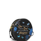 "Anchor" - Romans 8:31 Circle Crossbody Bag