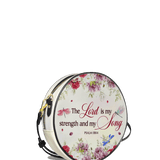 "Melody" - Psalm 118:14 Circle Crossbody Bag