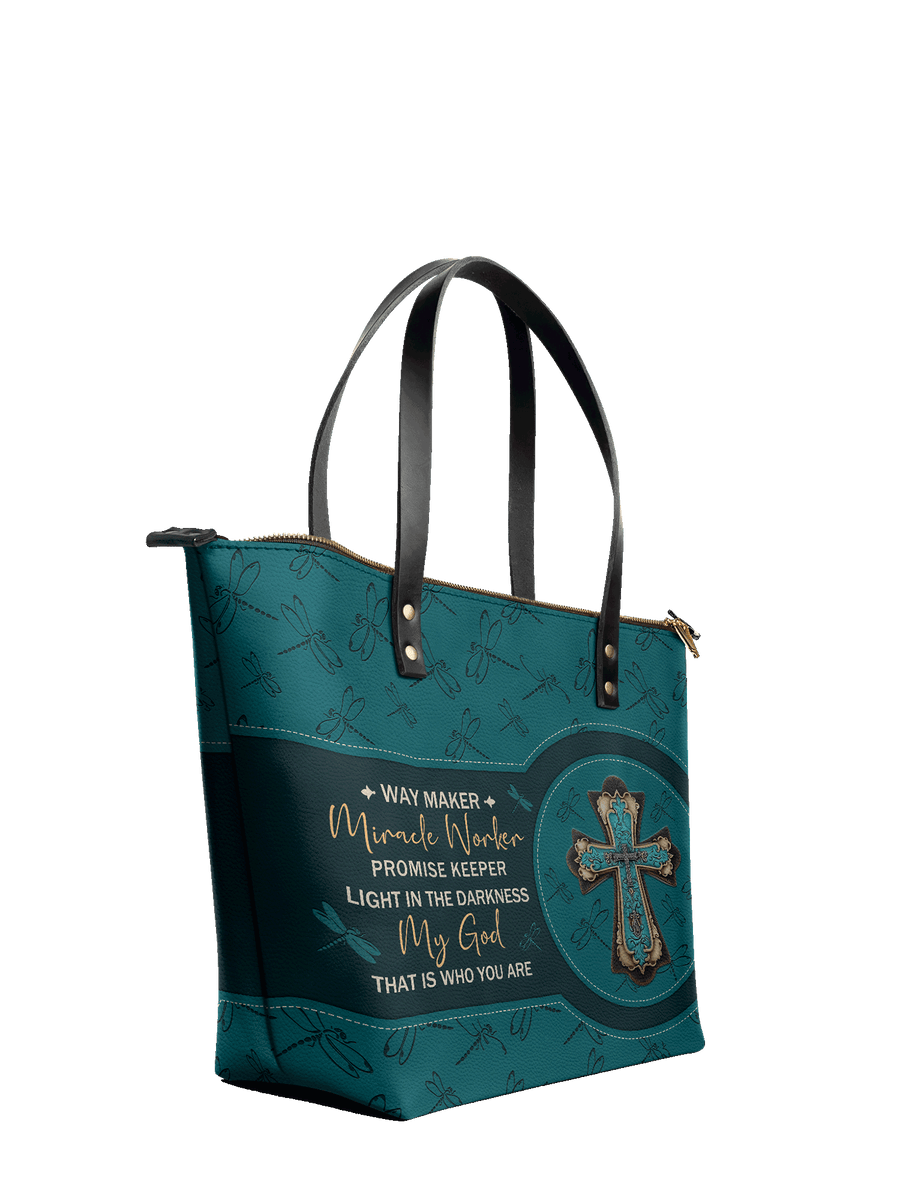 Lighthouse Leather Tote Bag