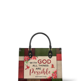 "Hope" - Matthew 19:26 Leather Handbag Deal