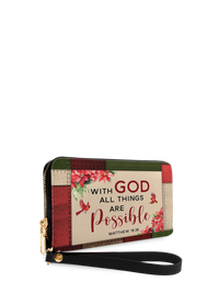 Hope - Matthew 19:26 Leather Wallet Deal