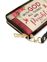 Hope - Matthew 19:26 Leather Wallet Deal