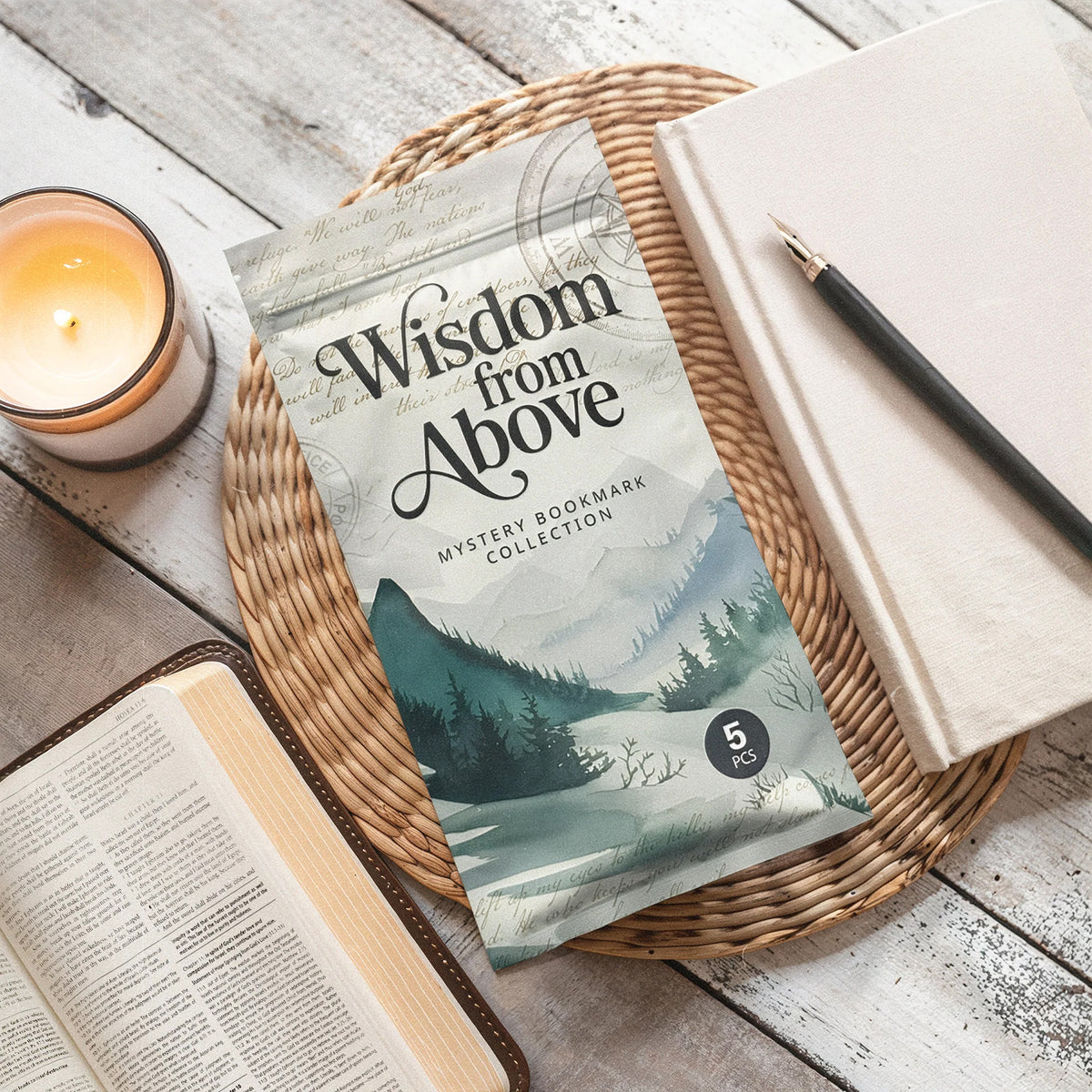 Wisdom Leather Bookmark Set