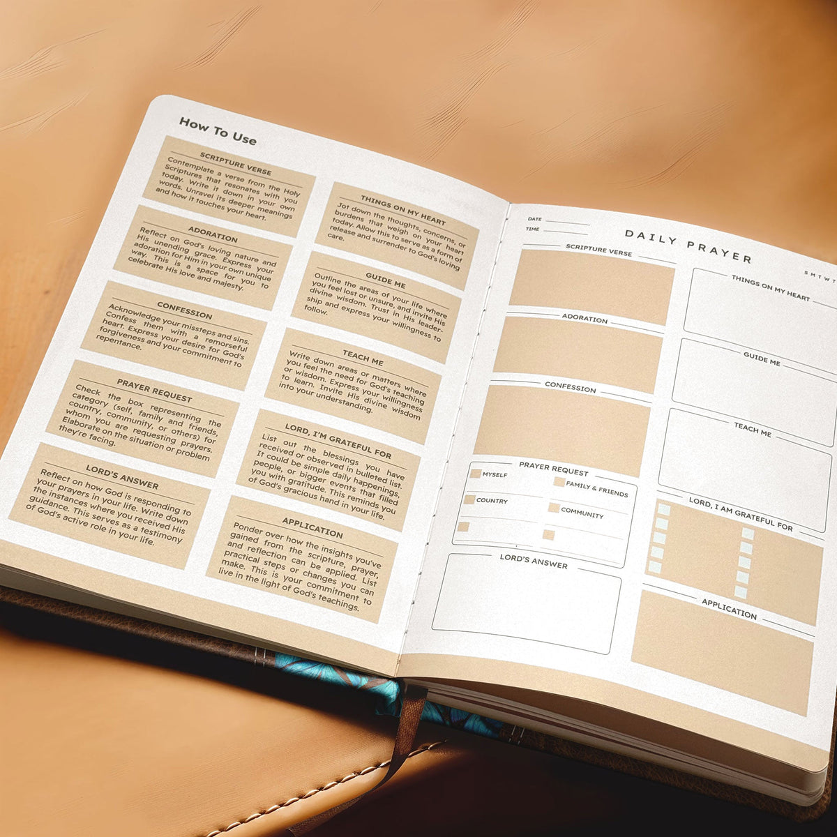 Light Leather Prayer Journal