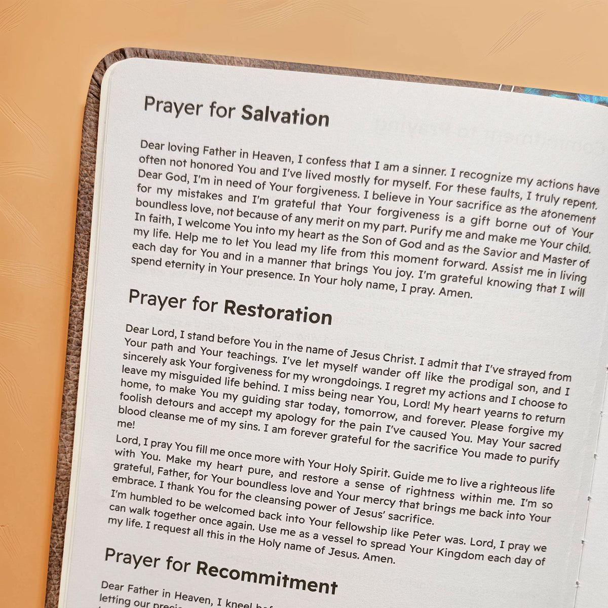 Light Leather Prayer Journal