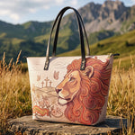 Lion of Judah - Joshua 1:9 Leather Tote Bag Preorder