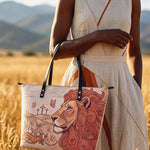 Lion of Judah - Joshua 1:9 Leather Tote Bag Preorder