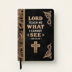 Wisdom - Job 34:32 Leather Prayer Journal