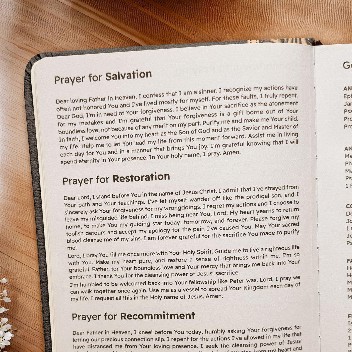Wisdom - Job 34:32 Leather Prayer Journal