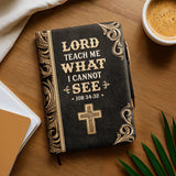 Wisdom - Job 34:32 Leather Prayer Journal