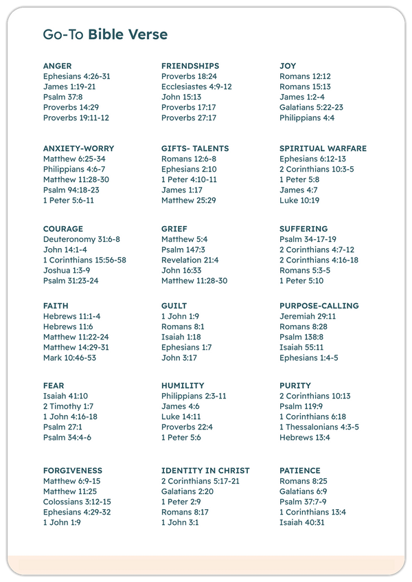 Go-to Bible Verses