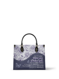 Blessing - Numbers 6:24-26 Leather Handbag