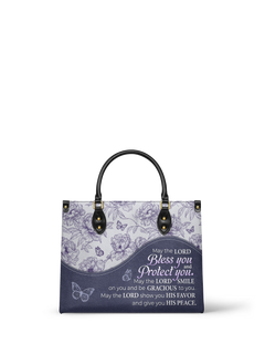 Blessing - Numbers 6:24-26 Leather Handbag
