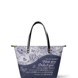 May The Lord Bless You And Protect You Leather Tote Bag