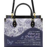 Blessing - Numbers 6:24-26 Leather Handbag